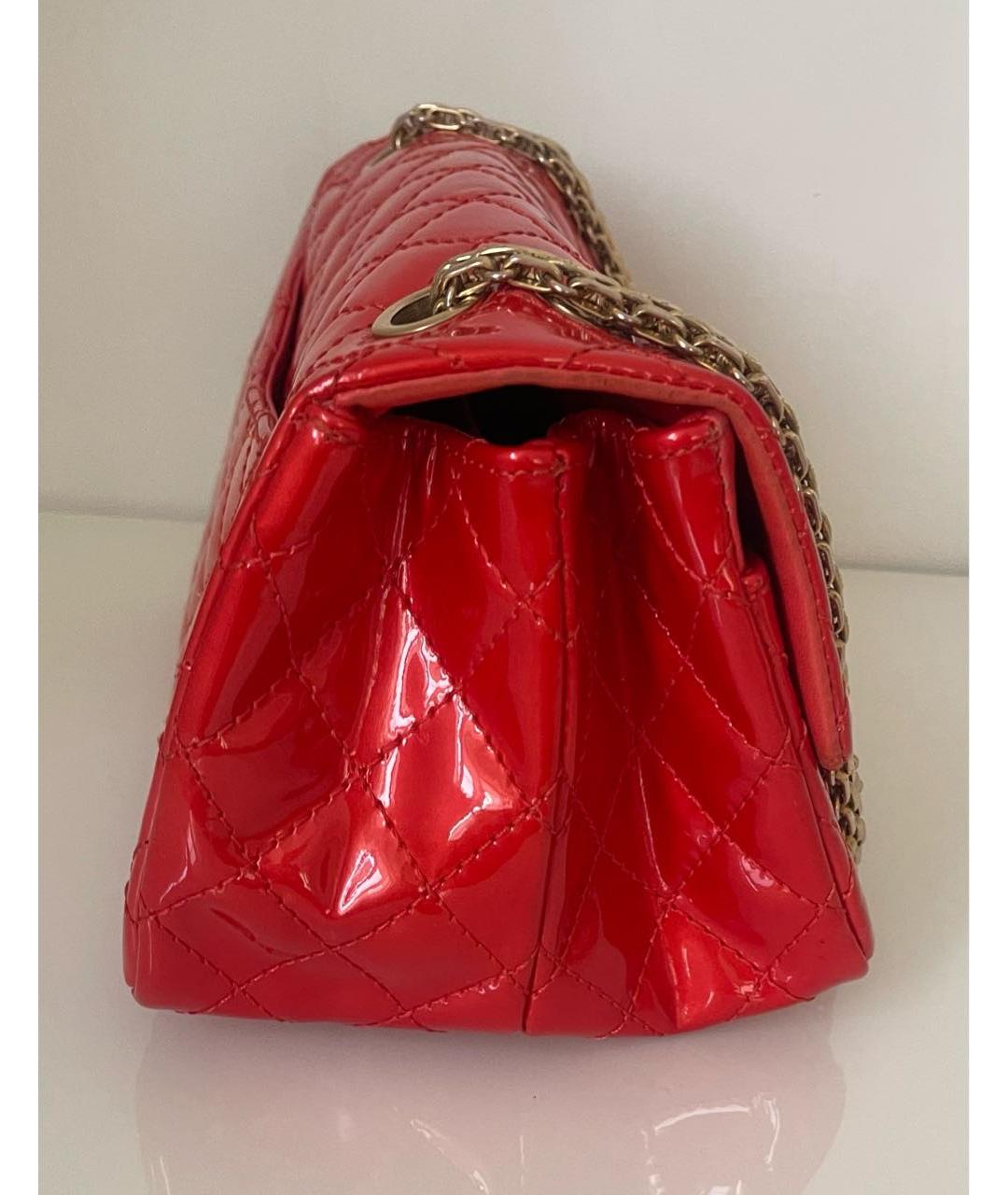 CHANEL Красная кожаная сумка через плечо, фото 5