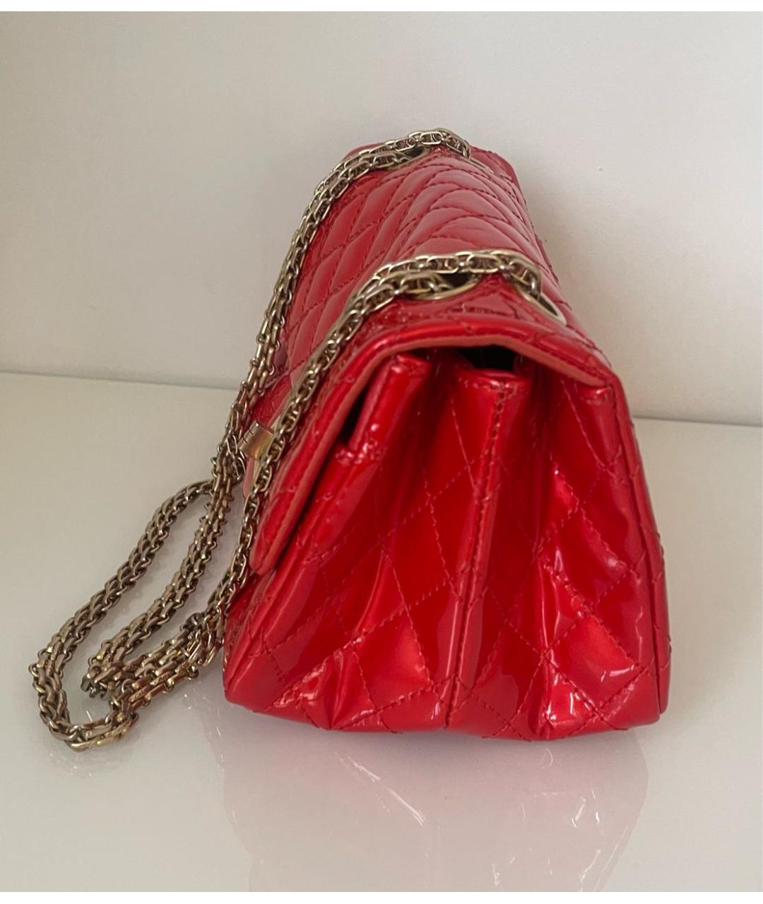 CHANEL Красная кожаная сумка через плечо, фото 2