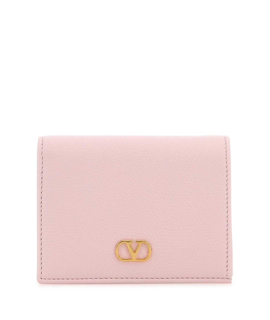 VALENTINO Розовый кожаный кошелек, фото 1