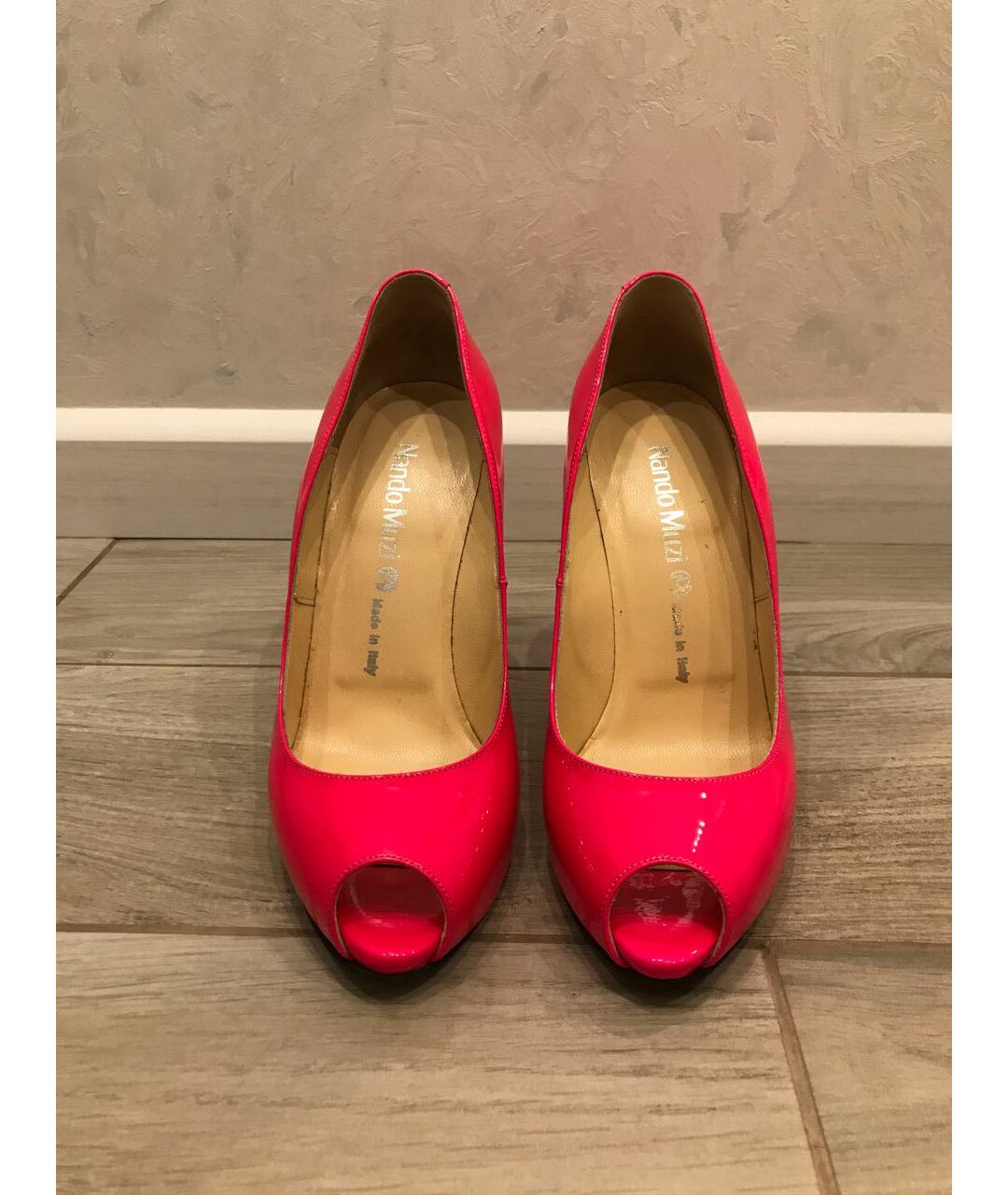 NANDO MUZI Розовые туфли из лакированной кожи, фото 2