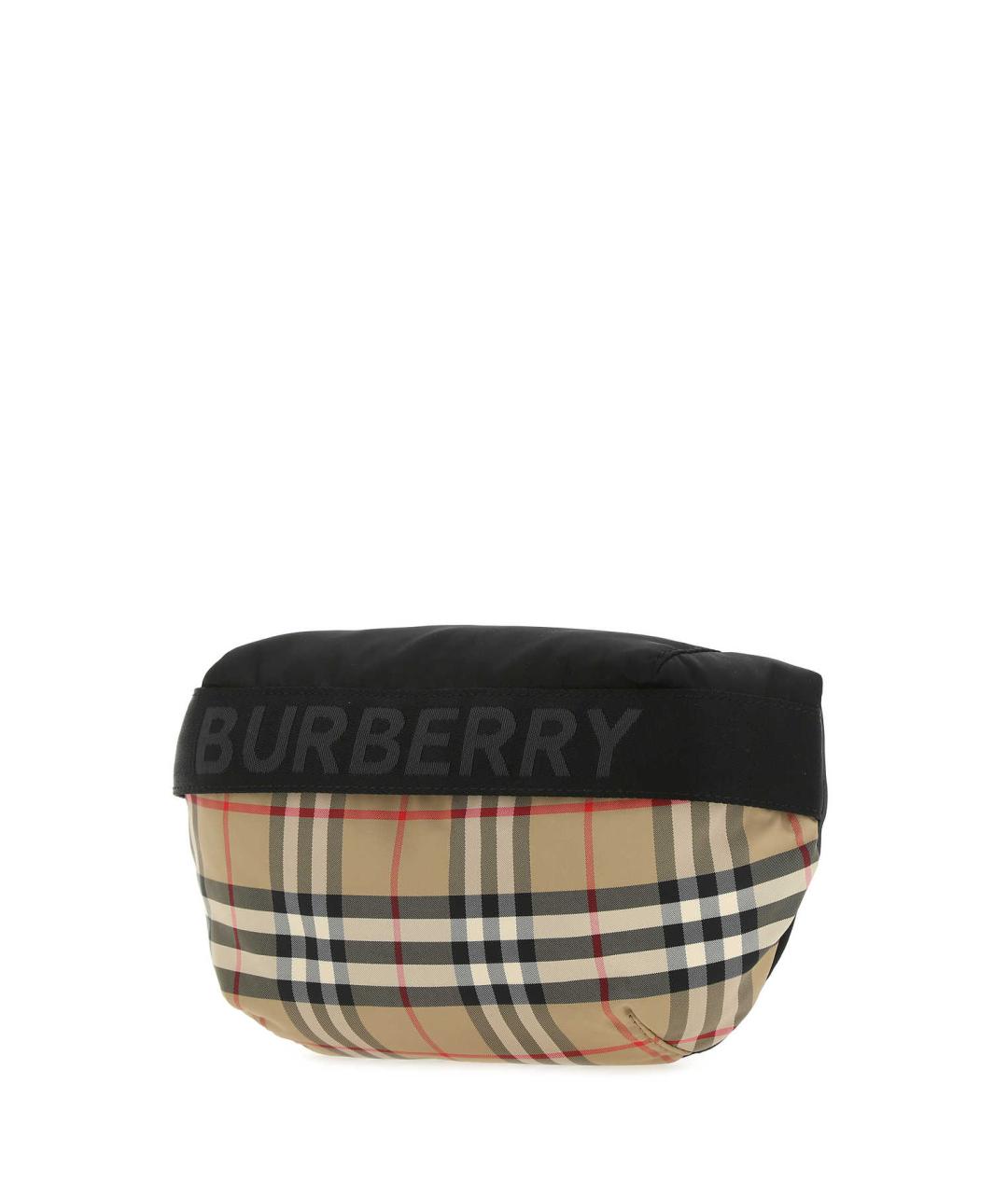 BURBERRY Бежевая синтетическая поясная сумка, фото 2