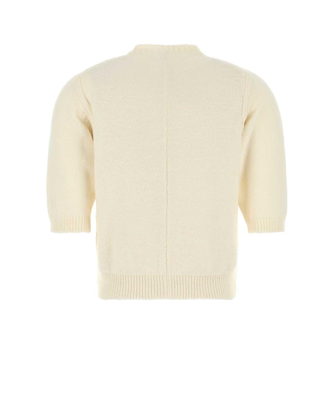 BOTTEGA VENETA Бежевая шерстяная футболка, фото 2