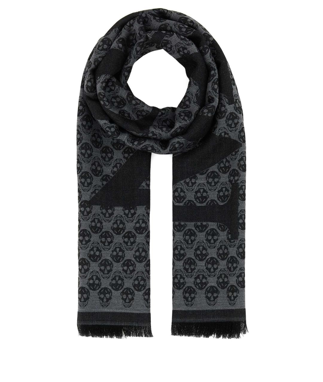 ALEXANDER MCQUEEN Серый шарф, фото 1