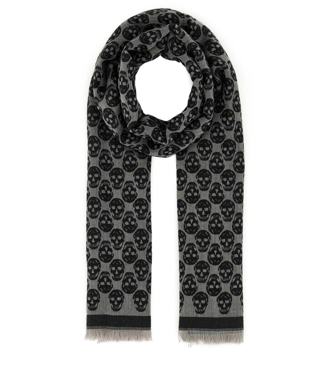 ALEXANDER MCQUEEN Серый шарф, фото 1