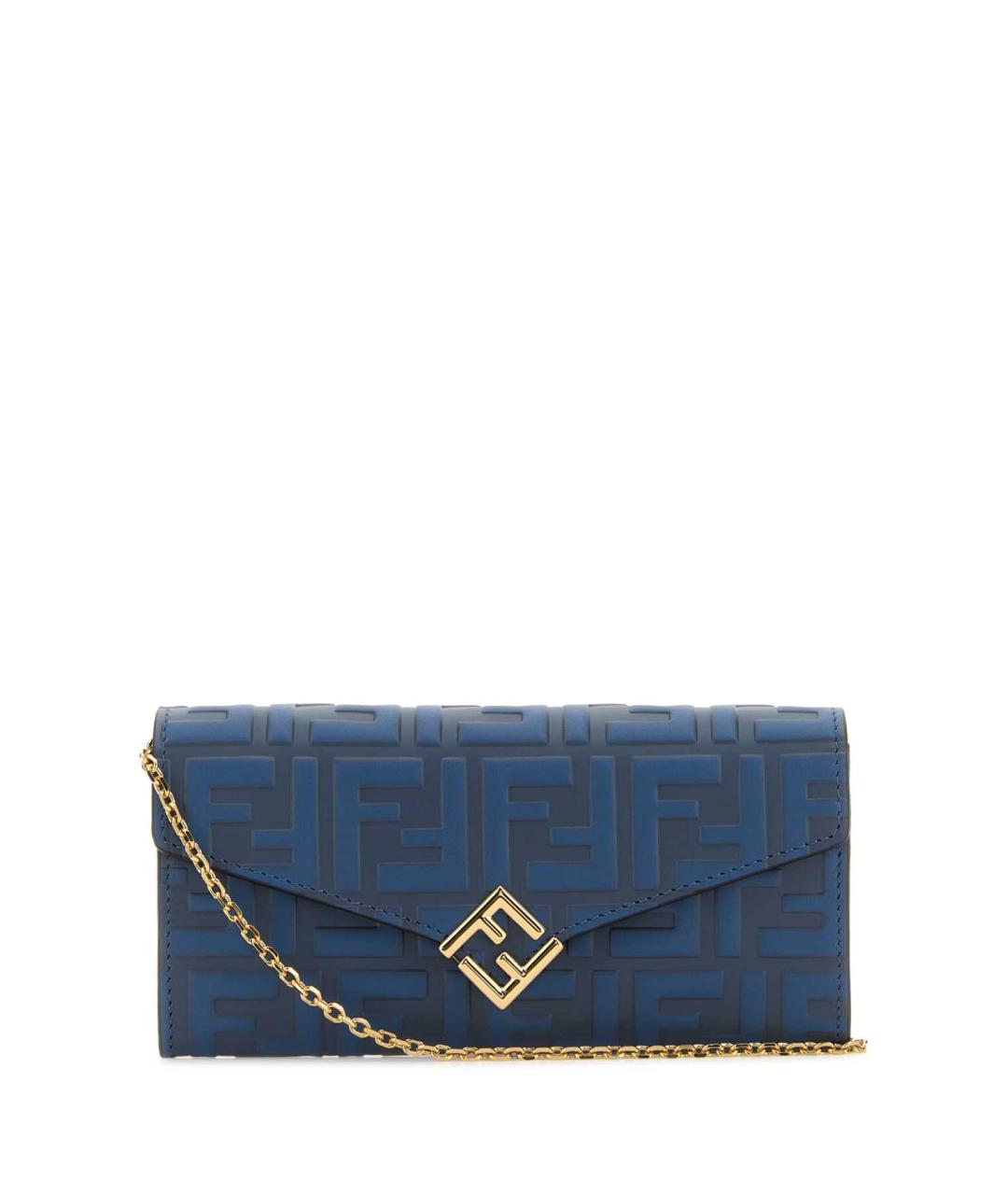 FENDI Темно-синий кожаный кошелек, фото 1