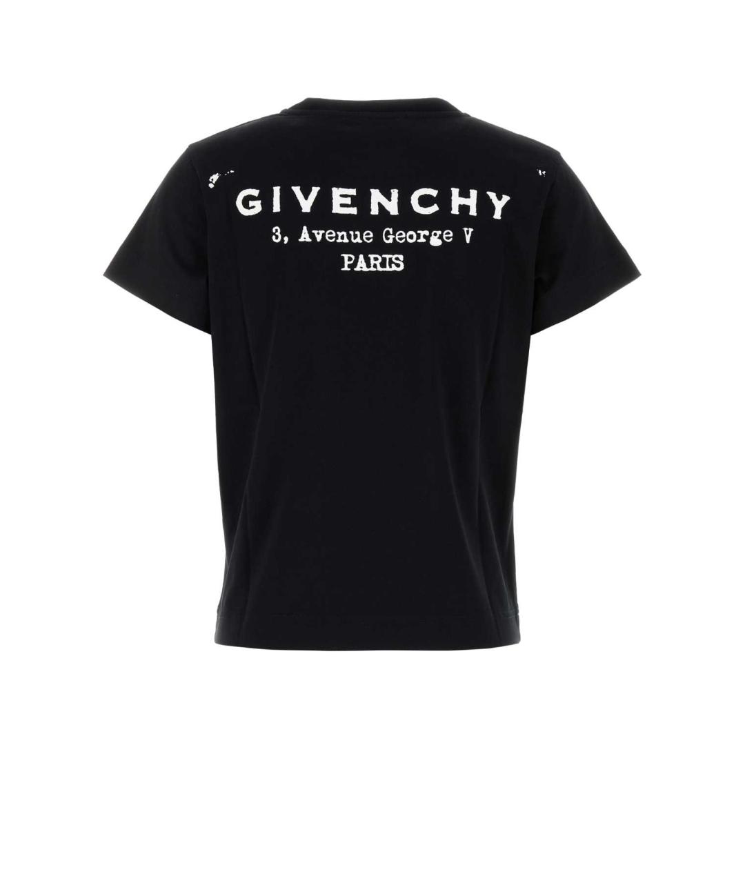 GIVENCHY Черная хлопковая футболка, фото 2