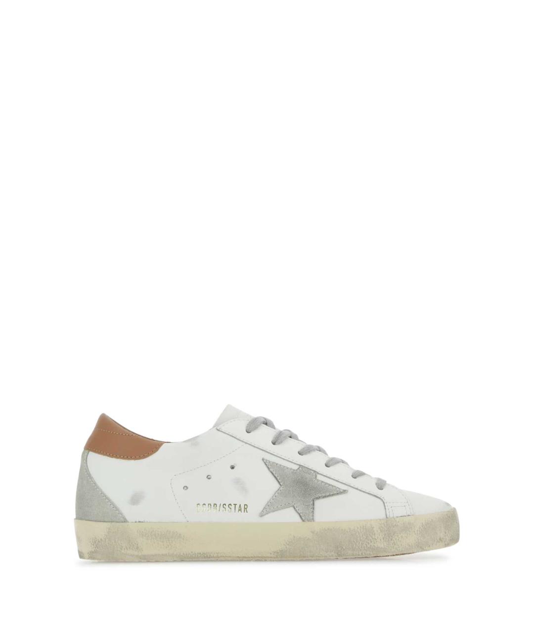GOLDEN GOOSE DELUXE BRAND Белые кожаные низкие кроссовки / кеды, фото 1