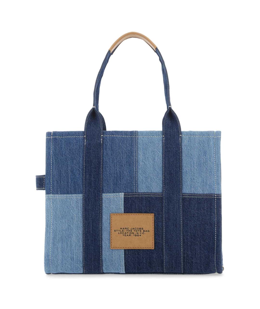 MARC JACOBS Синяя хлопковая сумка с короткими ручками, фото 3