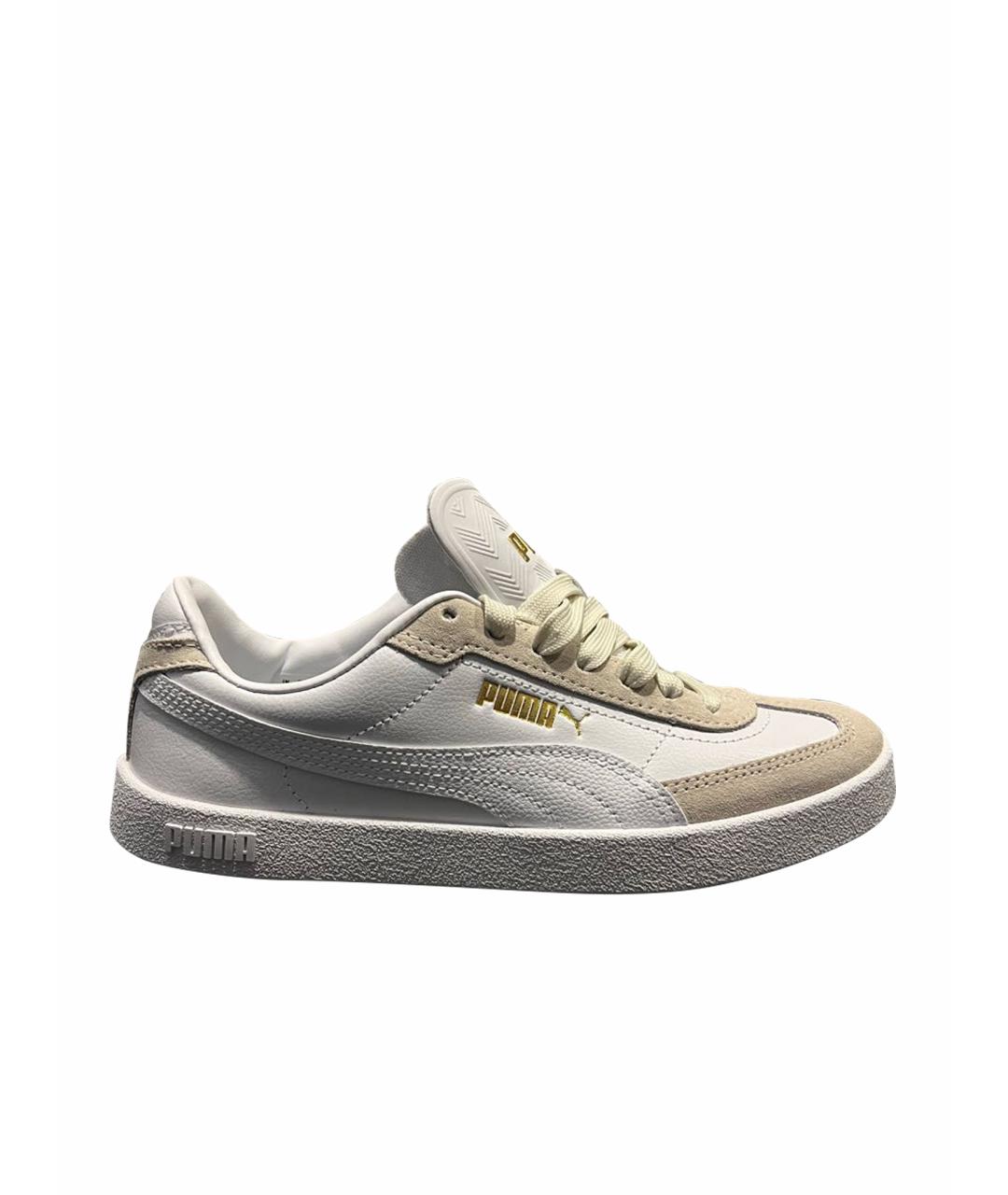 PUMA Белые кожаные кеды, фото 1