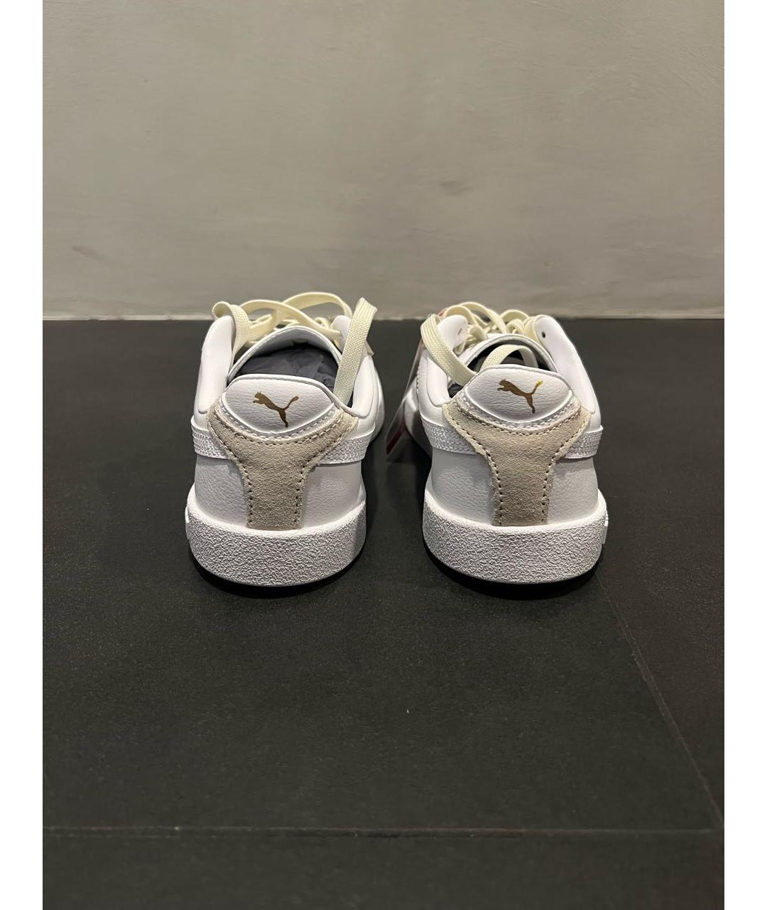 PUMA Белые кожаные кеды, фото 5