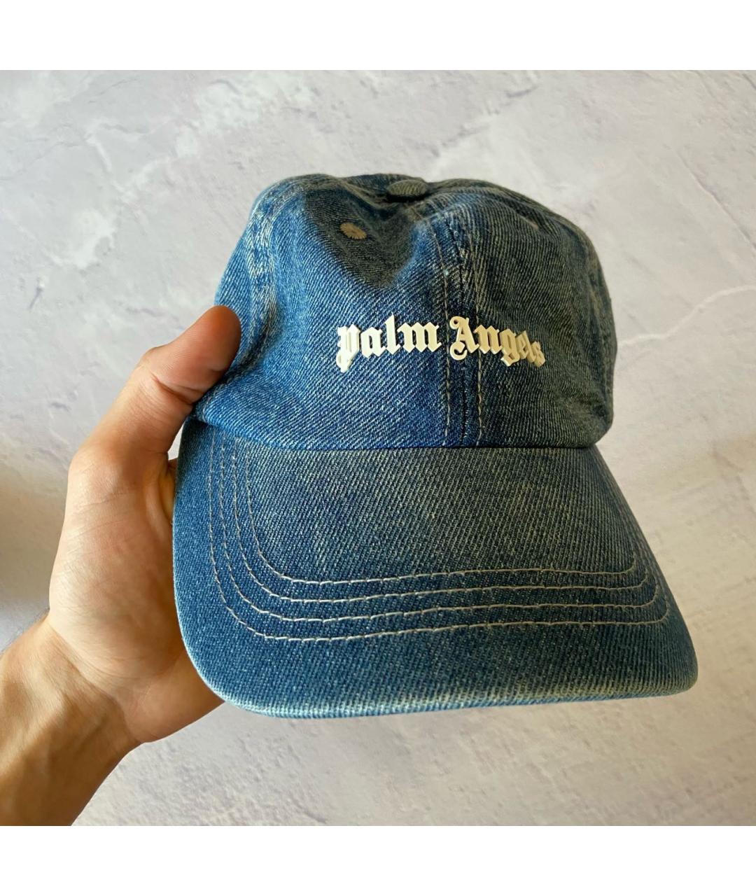 PALM ANGELS Синяя хлопковая кепка/бейсболка, фото 2