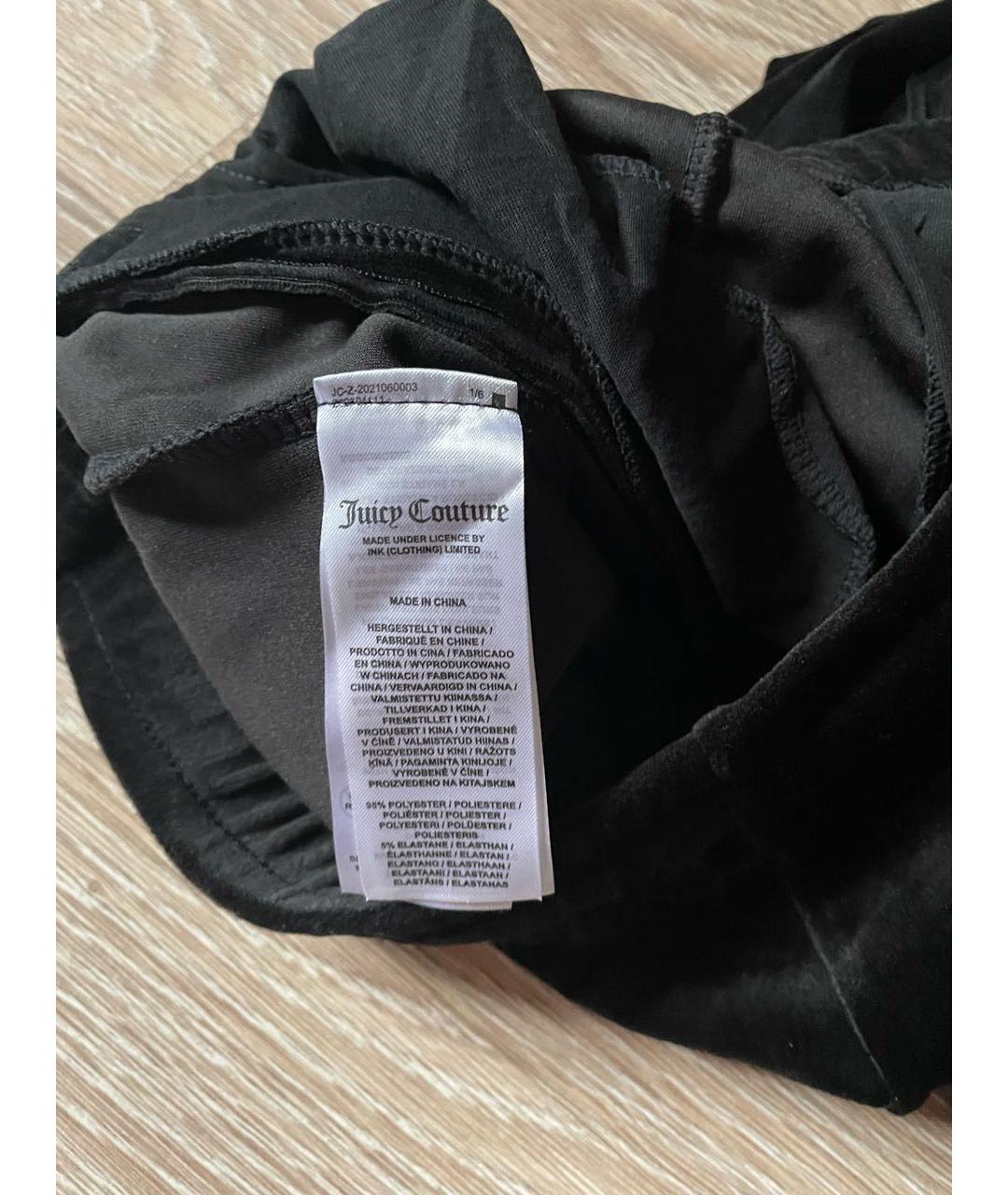 JUICY COUTURE Черный велюровый костюм с брюками, фото 8