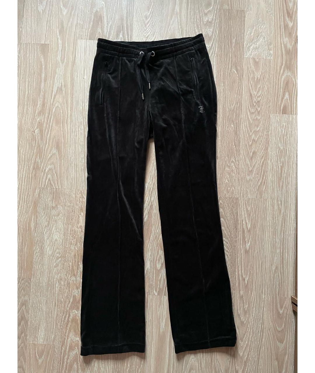 JUICY COUTURE Черный велюровый костюм с брюками, фото 2