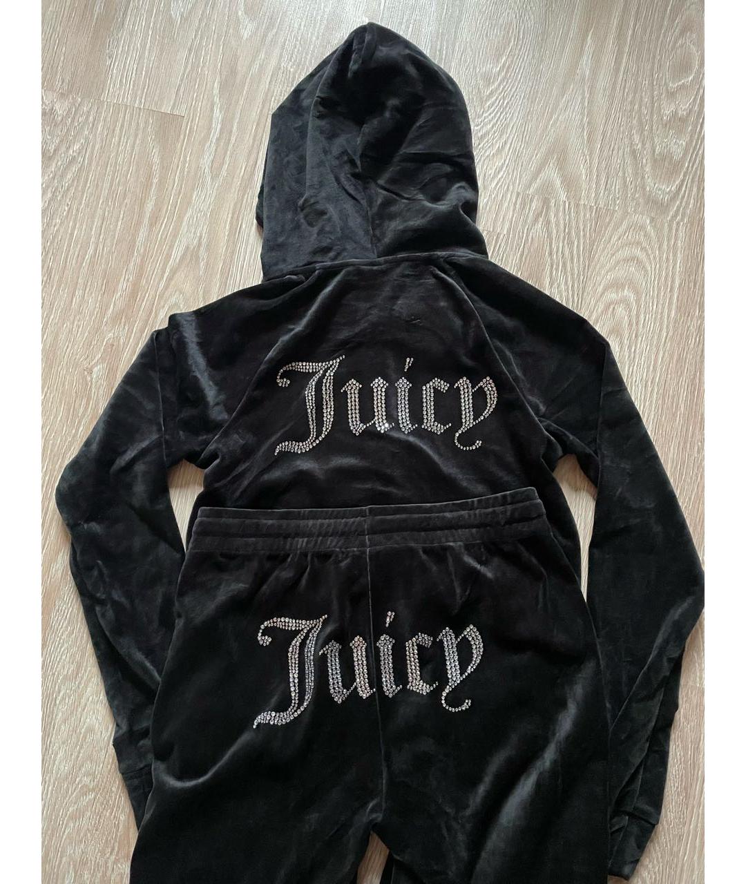 JUICY COUTURE Черный велюровый костюм с брюками, фото 3