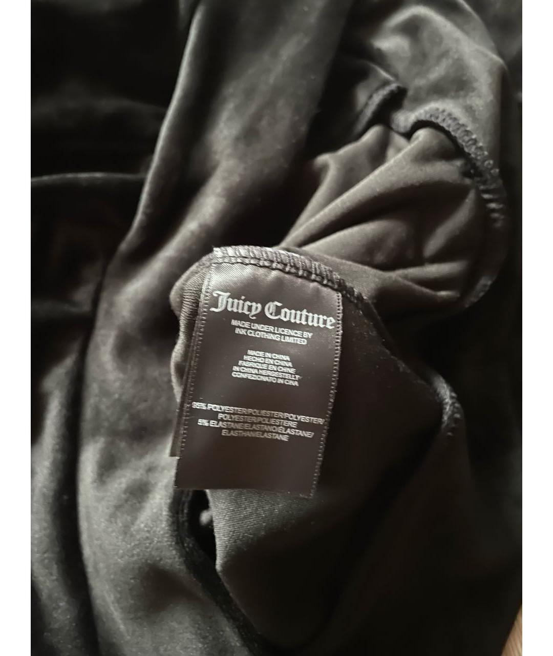 JUICY COUTURE Черный велюровый костюм с брюками, фото 7
