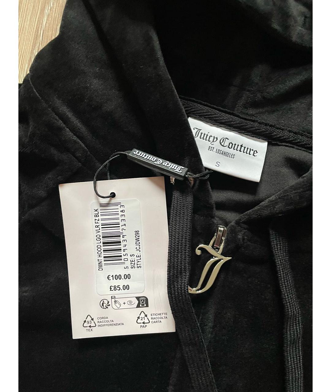 JUICY COUTURE Черный велюровый костюм с брюками, фото 6