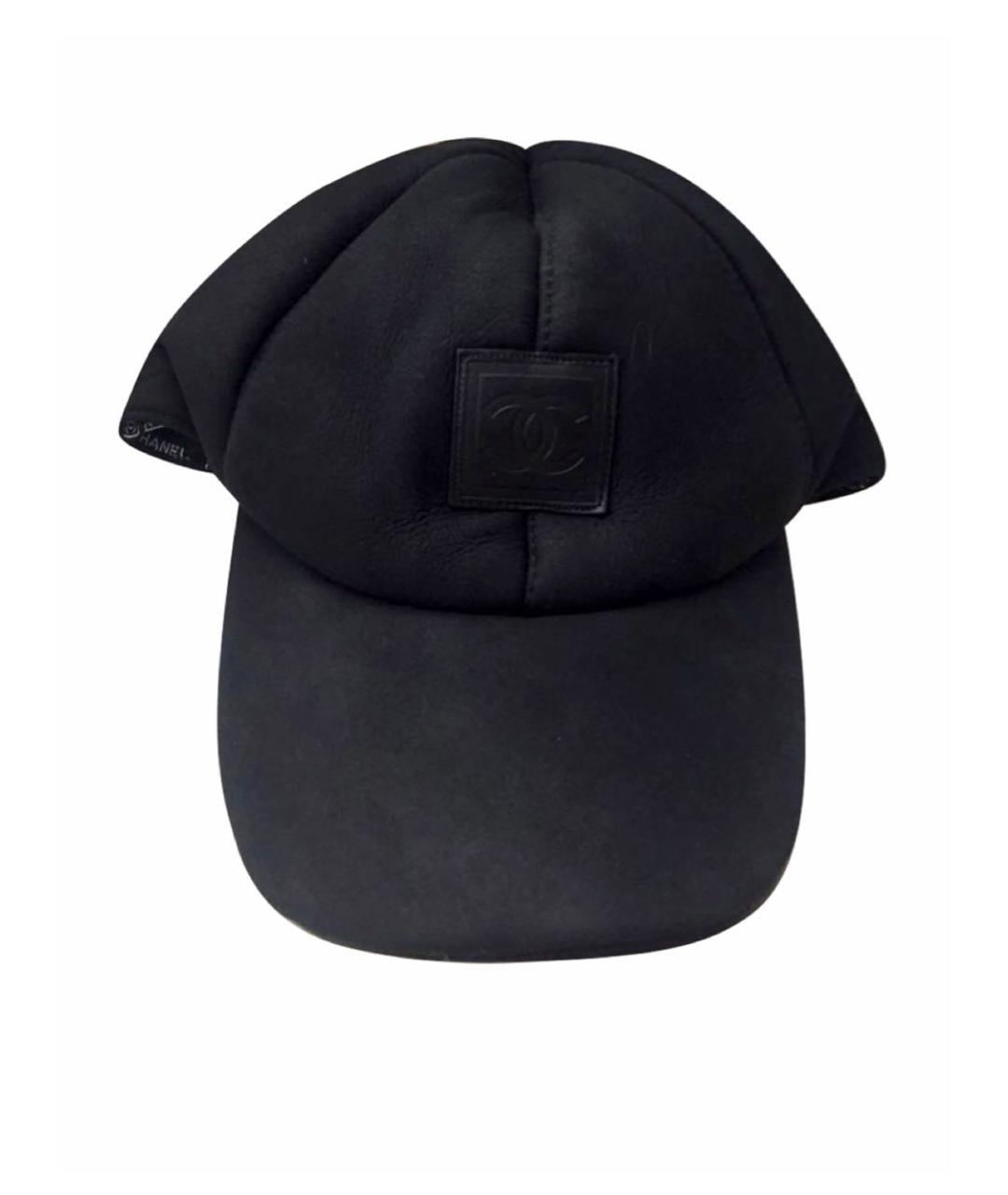 CHANEL Черная кожаная кепка, фото 1