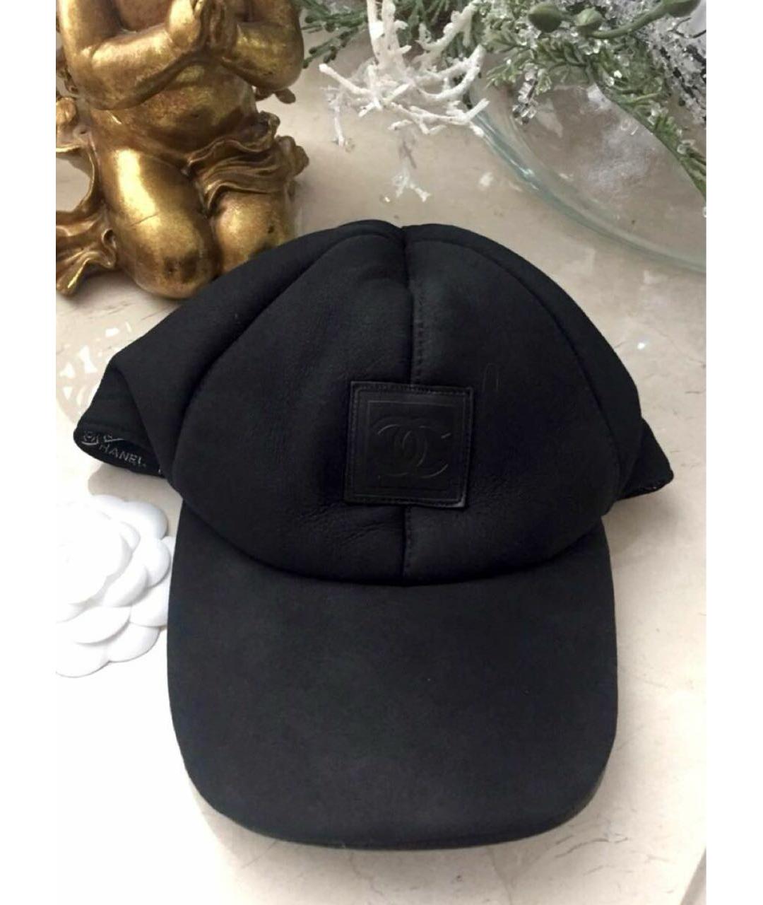 CHANEL Черная кожаная кепка, фото 5