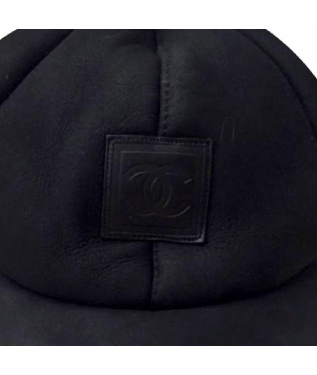 CHANEL Черная кожаная кепка, фото 4