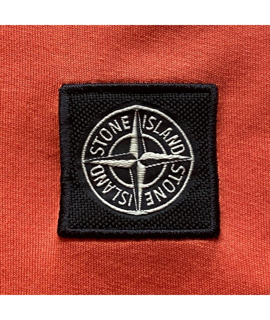 STONE ISLAND Оранжевая хлопковая футболка, фото 5