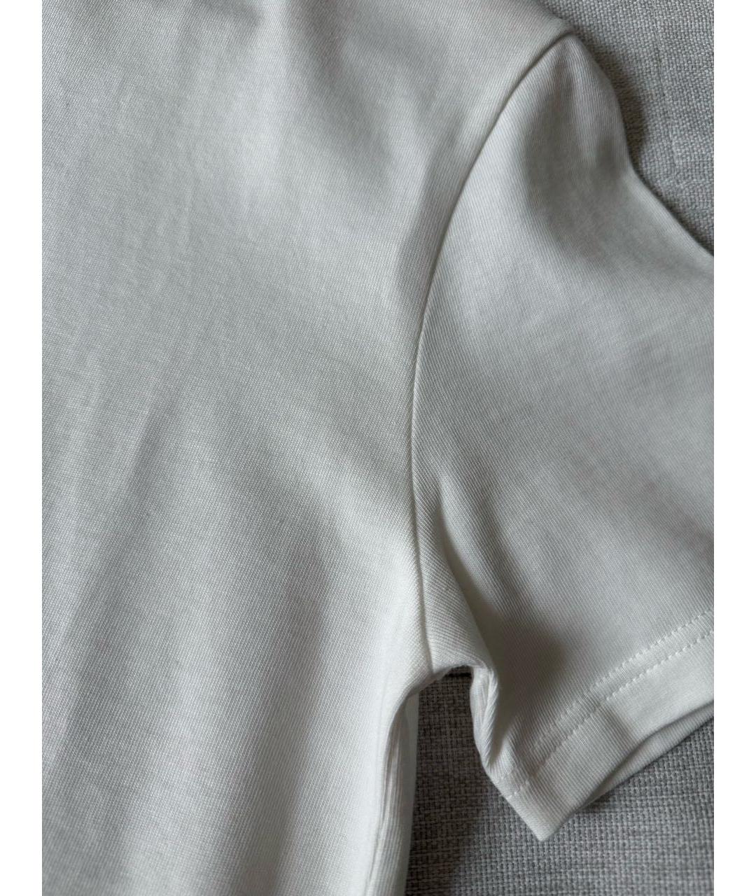 JIL SANDER Белая хлопковая футболка, фото 4