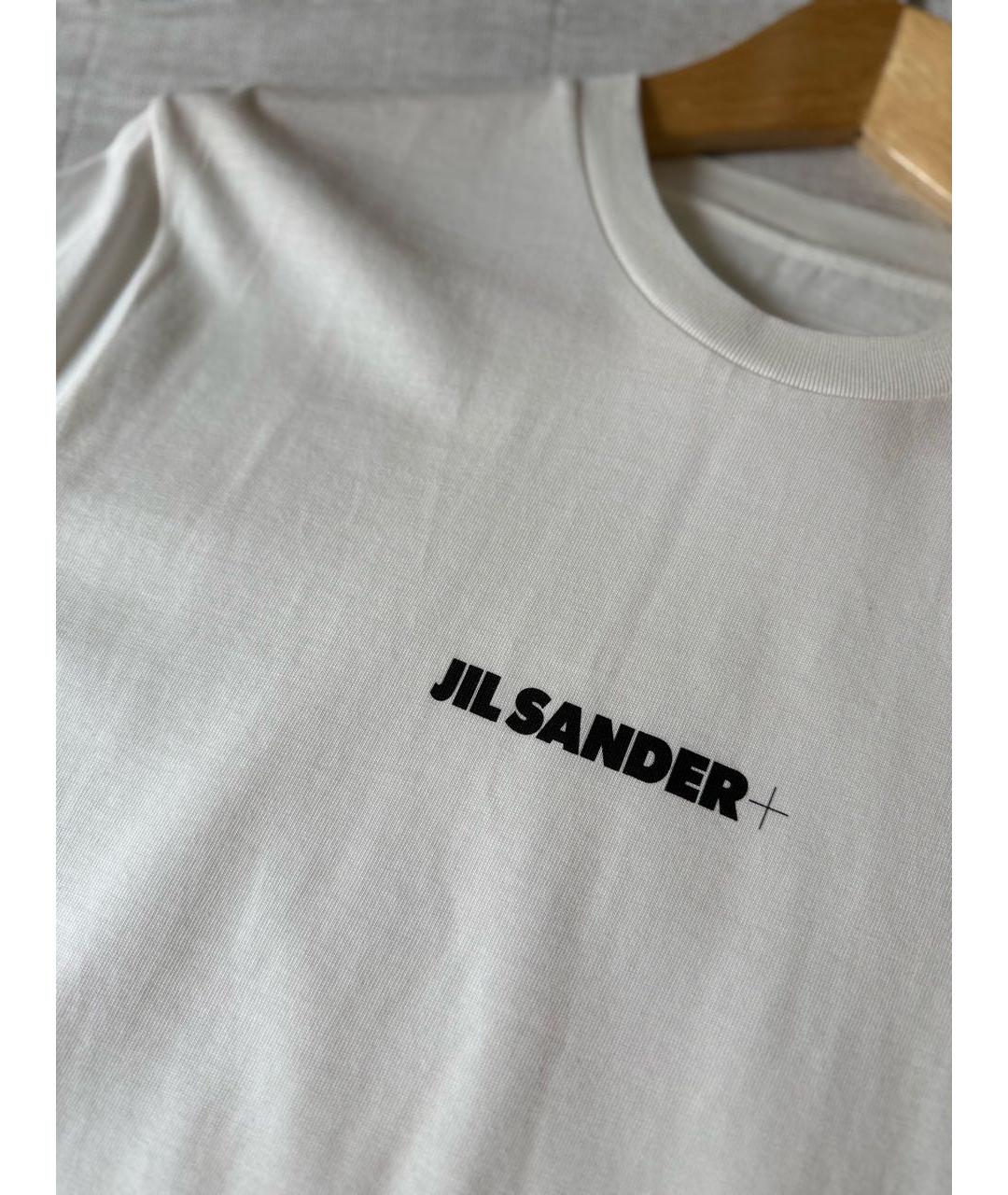 JIL SANDER Белая хлопковая футболка, фото 2
