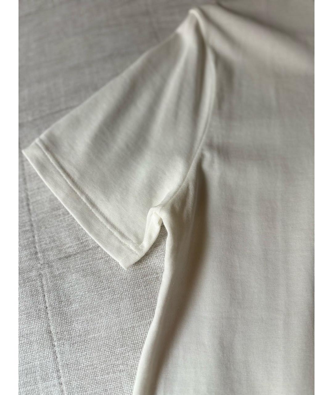 JIL SANDER Белая хлопковая футболка, фото 3