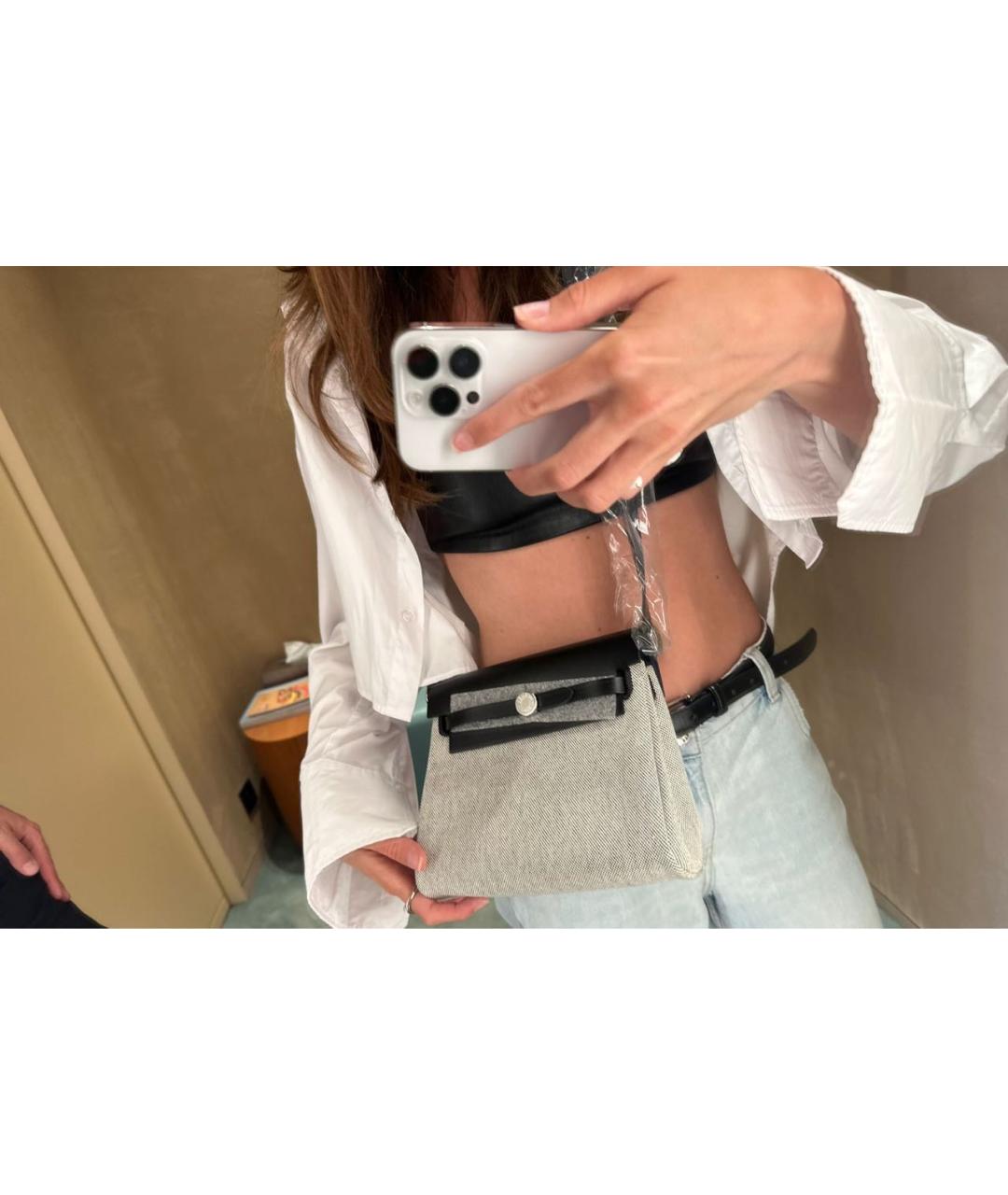 HERMES Черная сумка через плечо, фото 4