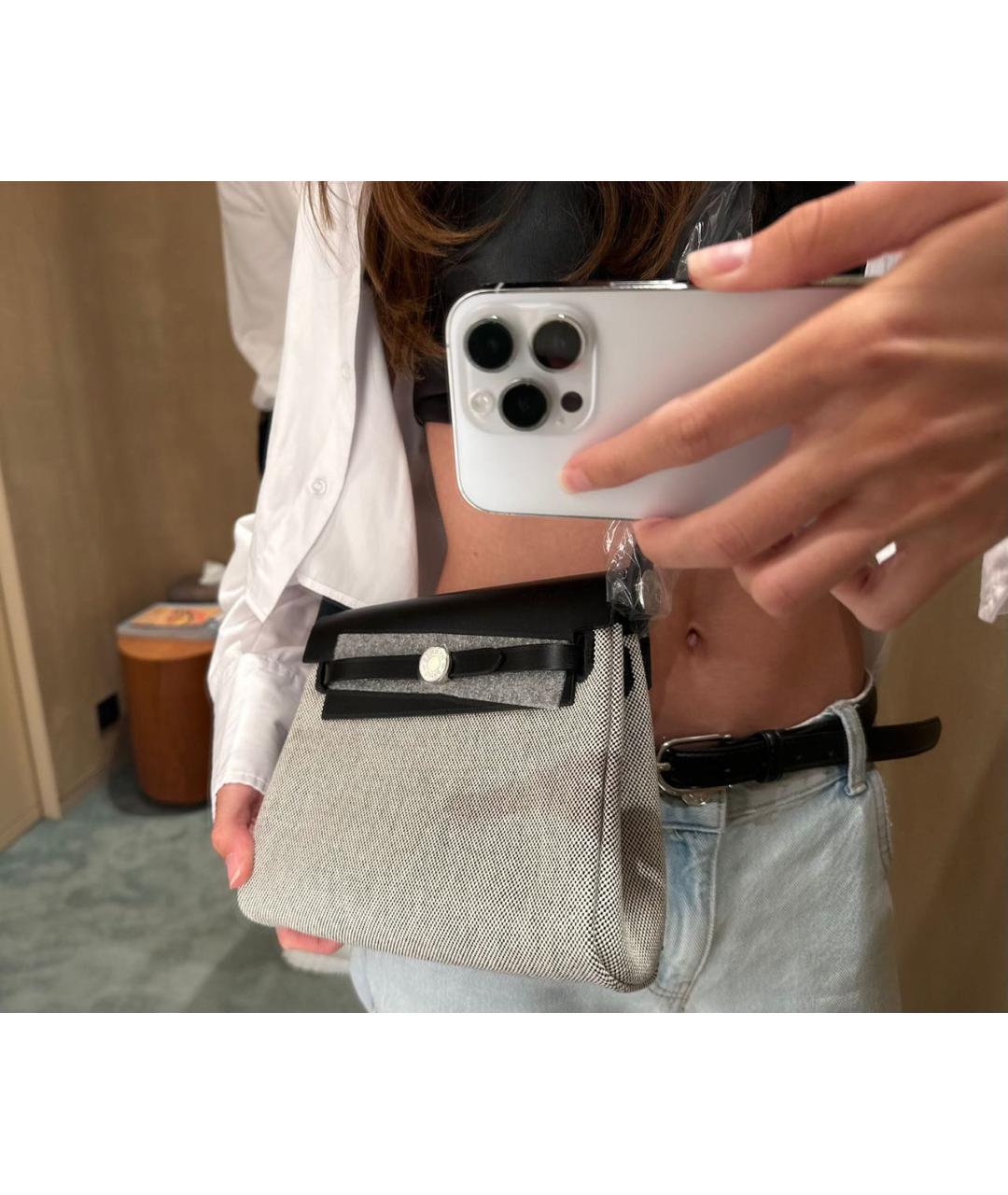 HERMES Черная сумка через плечо, фото 5