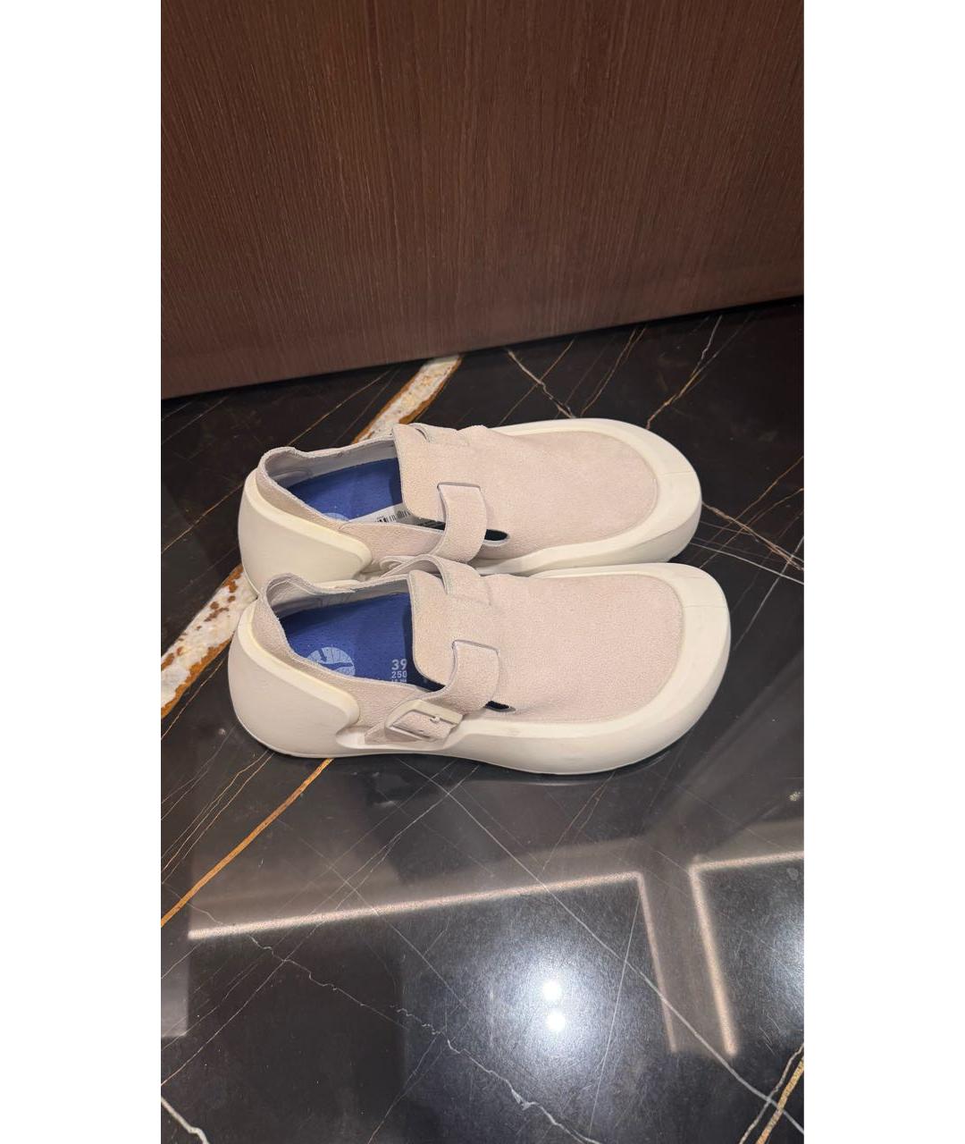 BIRKENSTOCK Бежевые нубуковые сандалии, фото 4