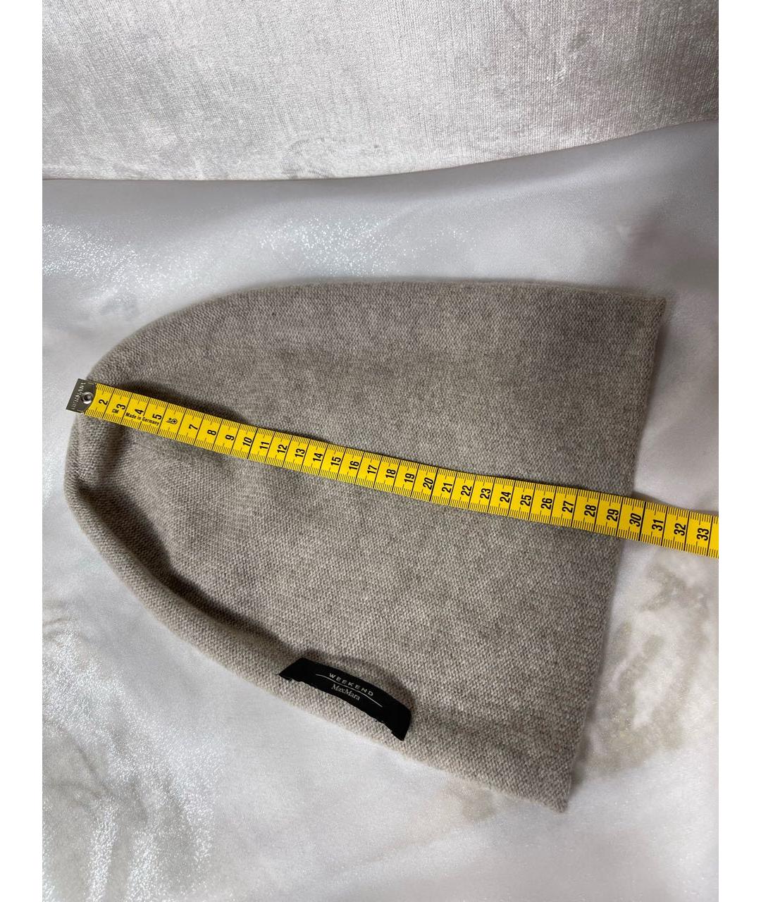 MAX MARA Бежевая кашемировая шапка, фото 4