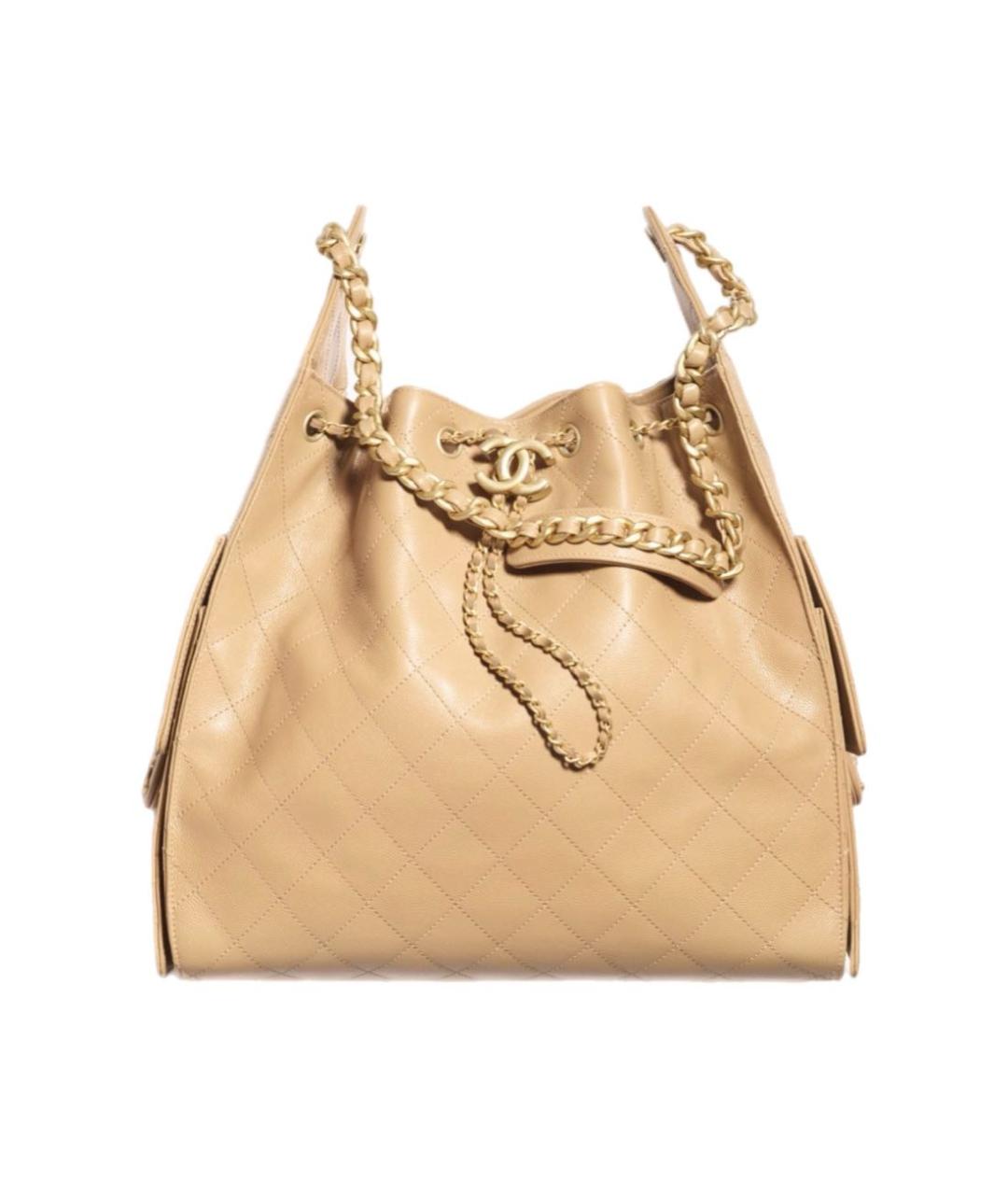 CHANEL Коричневая кожаная сумка тоут, фото 1