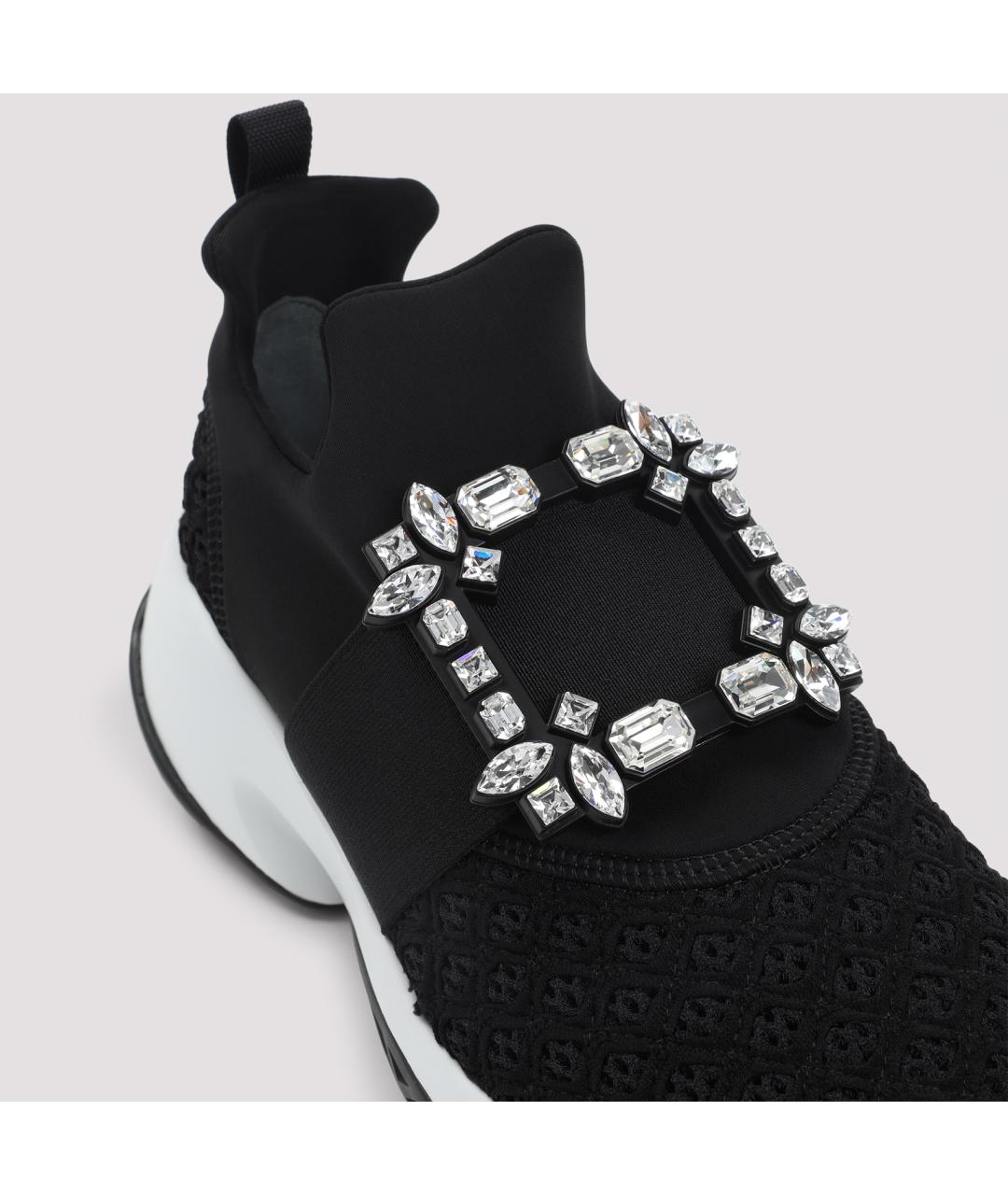 ROGER VIVIER Черные синтетические кроссовки, фото 4