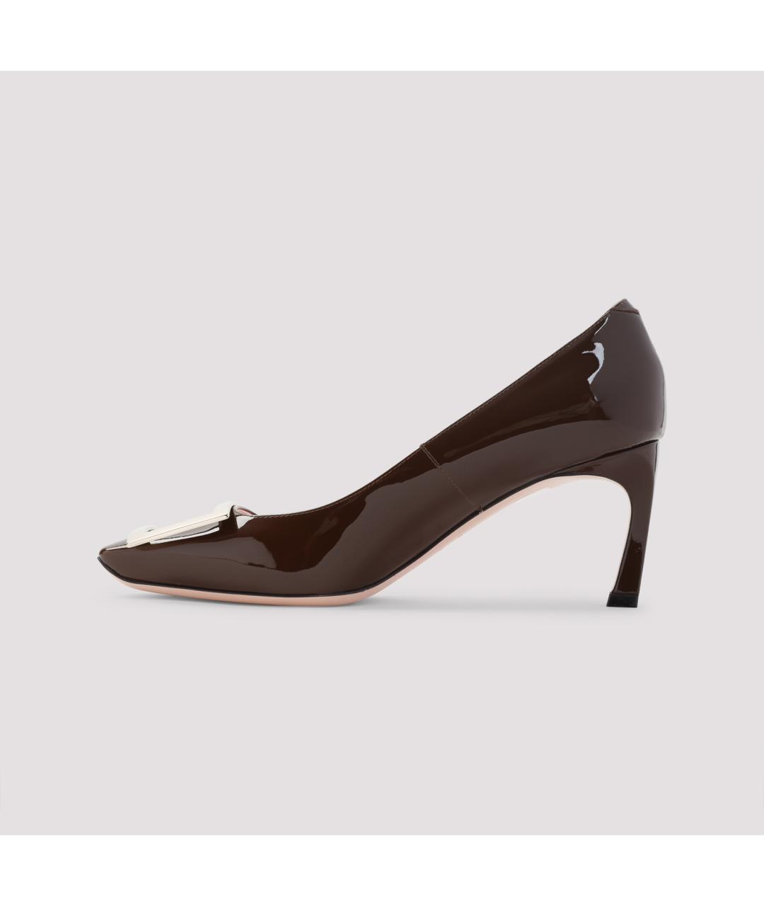 ROGER VIVIER Коричневые кожаные туфли, фото 2