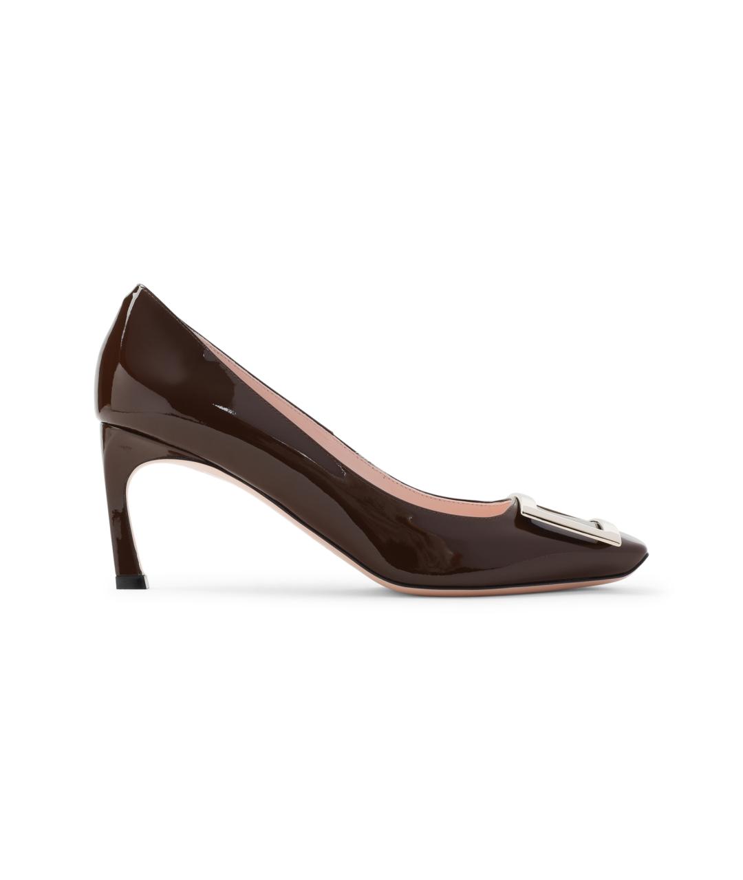 ROGER VIVIER Коричневые кожаные туфли, фото 1