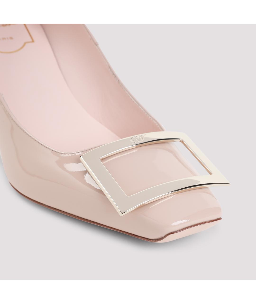 ROGER VIVIER Бежевые кожаные туфли, фото 4