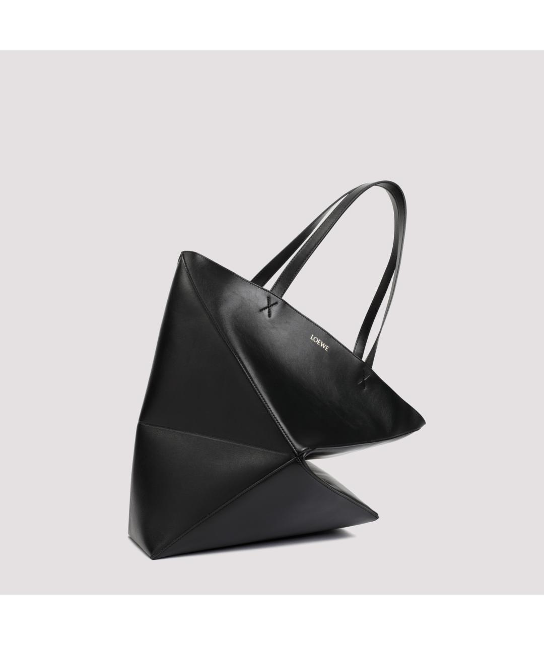LOEWE Черная кожаная сумка тоут, фото 3