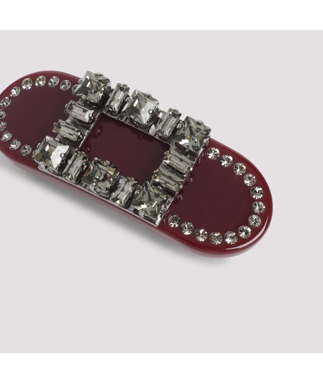 ROGER VIVIER Бордовая заколка, фото 3