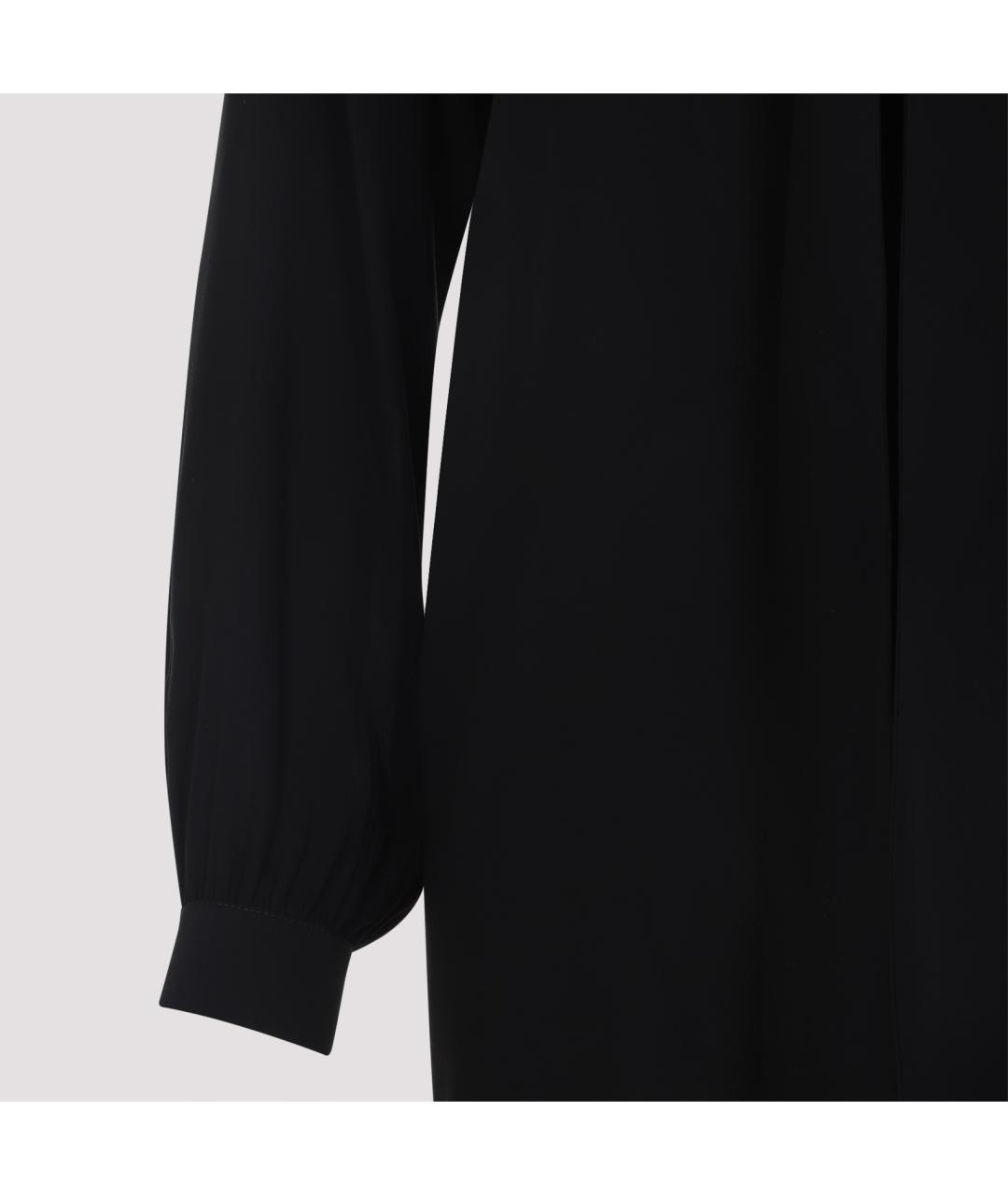 BALENCIAGA Черная шелковая блузы, фото 3