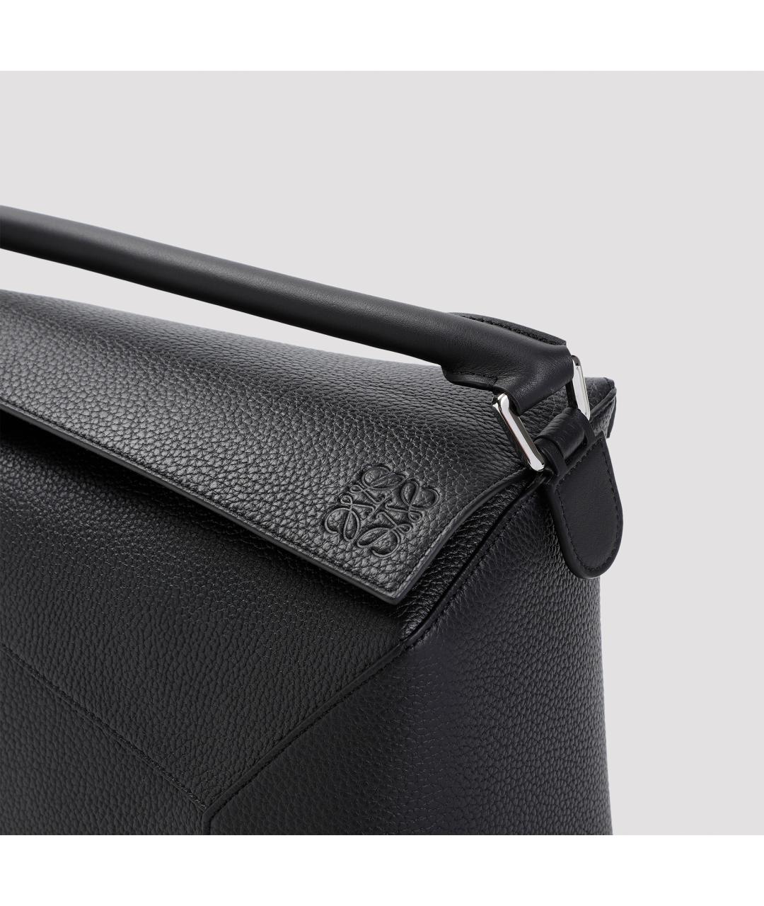 LOEWE Черная кожаная сумка на плечо, фото 4