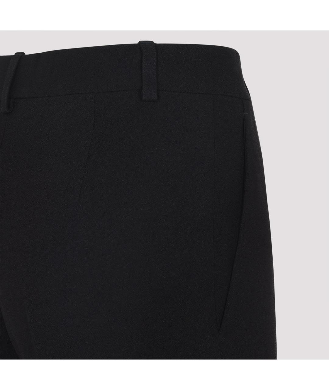 BALENCIAGA Черные вискозные прямые брюки, фото 3