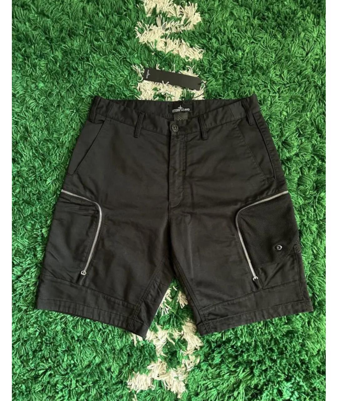STONE ISLAND SHADOW PROJECT Черные хлопковые шорты, фото 2