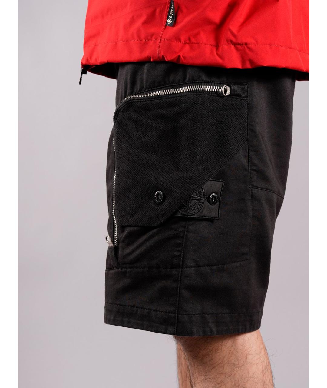 STONE ISLAND SHADOW PROJECT Черные хлопковые шорты, фото 8