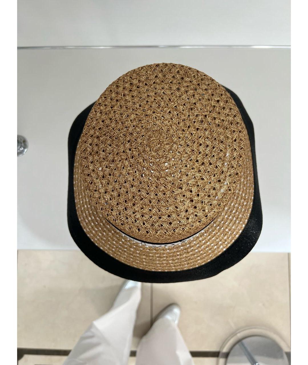 CHRISTIAN DIOR Бежевая соломенная шляпа, фото 7