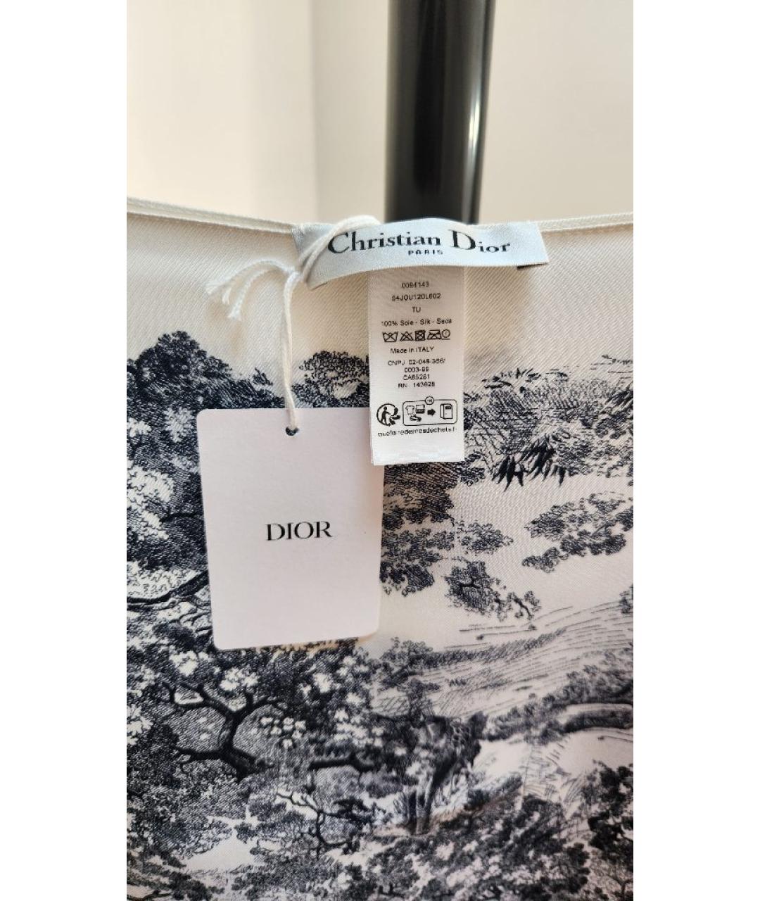 CHRISTIAN DIOR Синяя шелковая блузы, фото 3