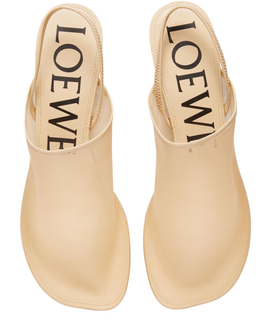 LOEWE Бежевые мюли, фото 3