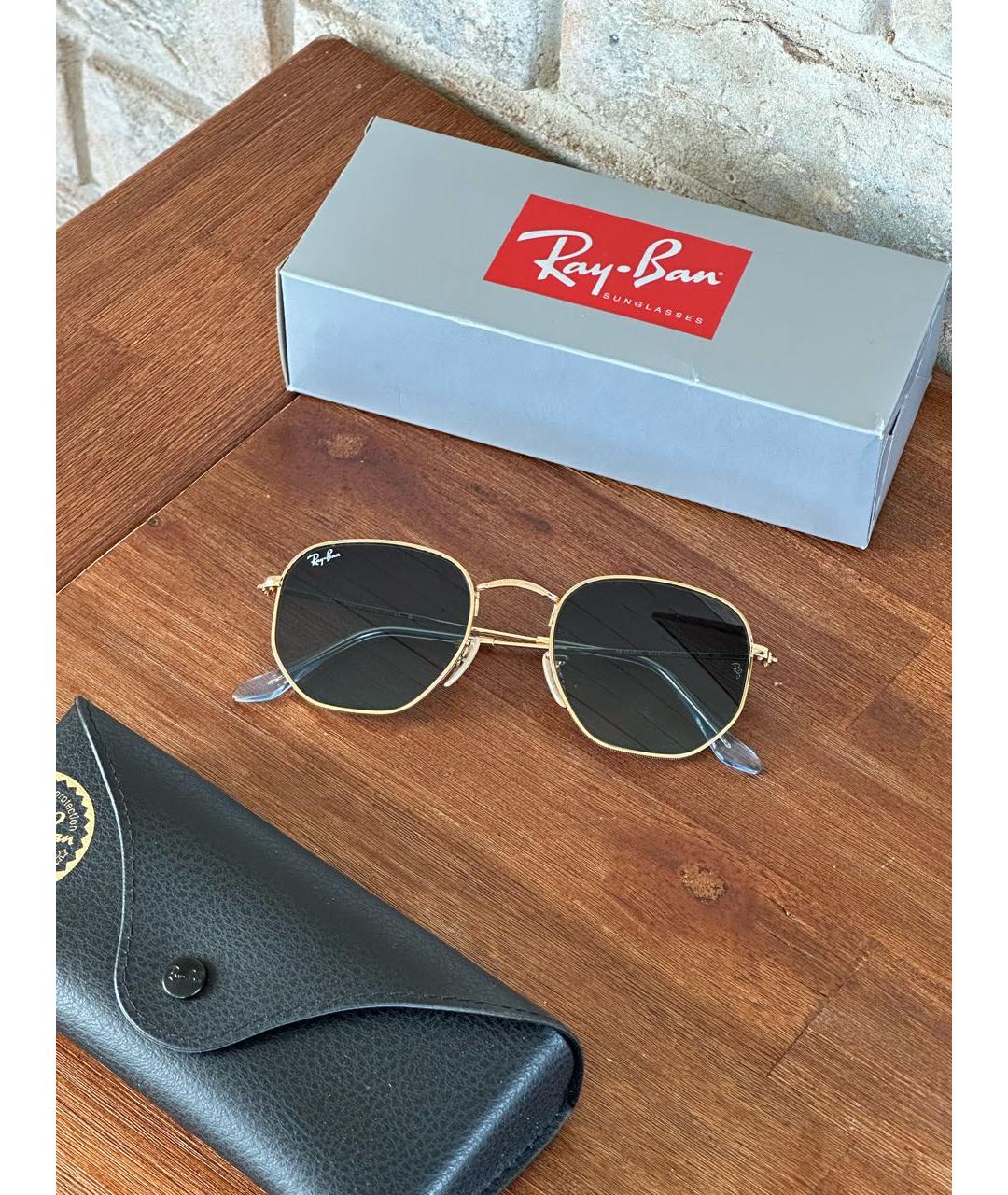 RAY BAN Голубые металлические солнцезащитные очки, фото 6