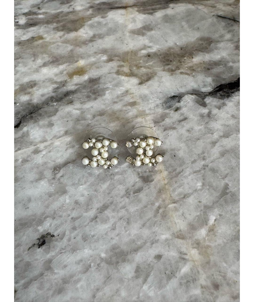 CHANEL Серебряные серьги, фото 5