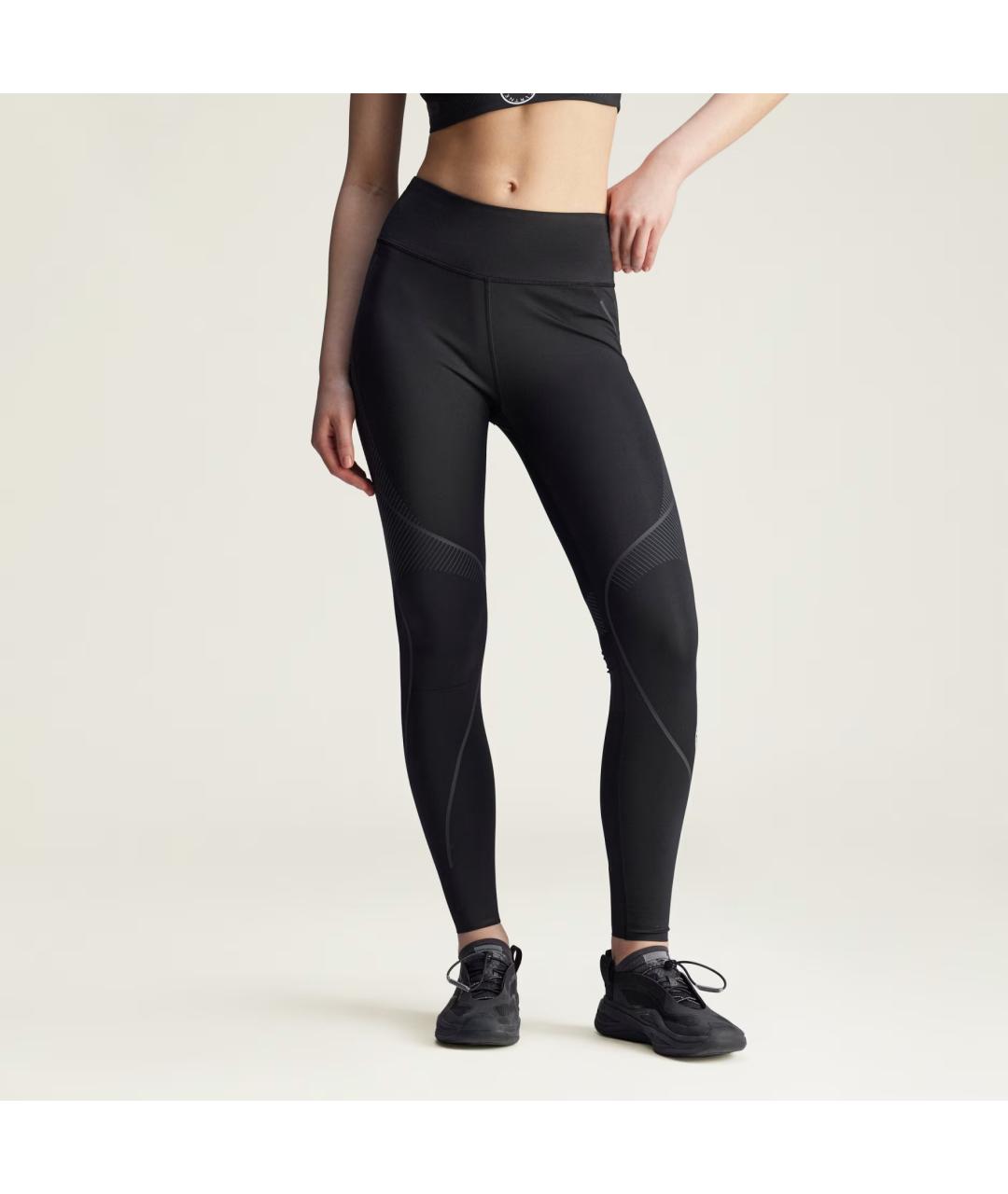 ADIDAS BY STELLA MCCARTNEY Черные полиэстеровые леггинсы и велосипедки, фото 2