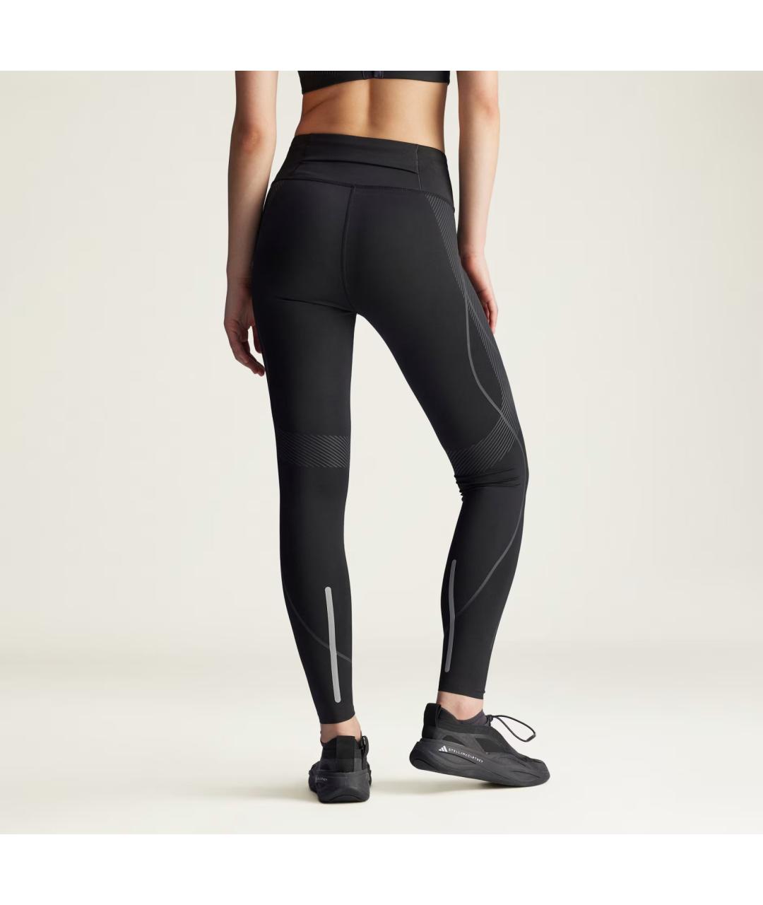ADIDAS BY STELLA MCCARTNEY Черные полиэстеровые леггинсы и велосипедки, фото 4